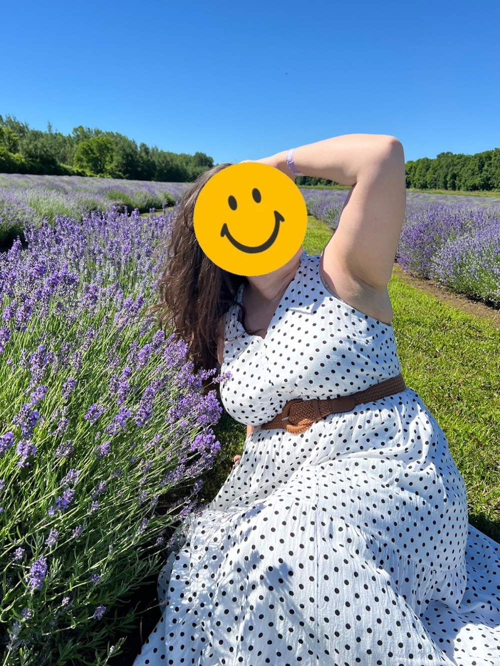 torrid White Maxi Dress with Black Polka Dots